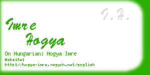 imre hogya business card